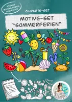 Vorschau - selbst erstellte Cliparts/Grafiken - Doodle-Cliparts-Set "Sommerferien" / Sommer-Motive - Deckblatt