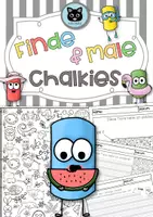 Vorschau - Arbeitsblätter - Finde und male | Wimmelbild | Chalkies im Sommerurlaub - Deckblatt