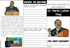 Vorschau - Arbeitsblätter - Dr. Martin Luther King - Tri-Fold bzw. Faltheft - Seite 3