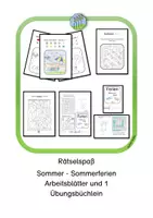 Vorschau - Arbeitsblätter - Rätselspaß Sommerferien - Sommer - Ferienbüchlein - Deckblatt