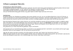 Vorschau - Spiele - Silben-Lesespiel-Berufe - Seite 1