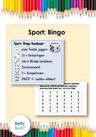 Vorschau - Spiele - Materialpaket Sport: verschiedene Bingos (würfeln) - Deckblatt