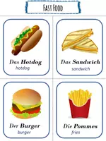 Vorschau - Merkblätter - Essen und Trinken im Englischen - Flash Cards - Deckblatt