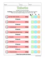 Vorschau - Arbeitsblätter - Fitness Tabata für Kids - Seite 1