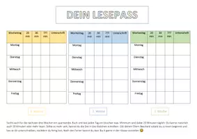 Vorschau - Arbeitsblätter - Lesepass - Seite 2