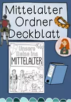 Vorschau - Arbeitsblätter - Mittelalter Deckblatt - für Schnellhefter & Ordner - Deckblatt
