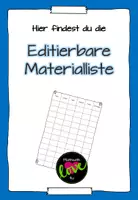 Vorschau - Merkblätter - Materialliste editierbar zum Schulanfang - Deckblatt