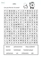 Vorschau - Arbeitsblätter - Suchsel Englisch Jobs und jobs at home - Deckblatt