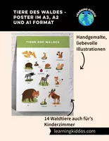 Vorschau - Poster - Poster mit Waldtieren in A1, A2 und A3 - Deckblatt