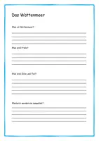 Vorschau - Arbeitsblätter - Das Wattenmeer - Ebbe und Flut - Seite 1