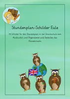 Vorschau - Mal- und Bastelvorlagen - Materialpaket für das Klassentier Eule - Deckblatt