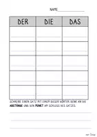 Vorschau - Arbeitsblätter - DER - DIE - DAS Zuordnung - Seite 1