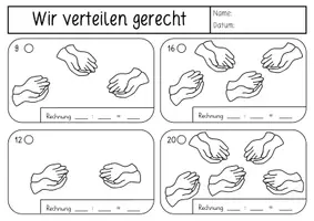 Vorschau - Arbeitsblätter - Geteilt rechnen mit Smarties (Aufteilen, Verteilen, Teilen mit Rest) - Seite 2