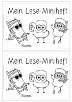 Vorschau - Arbeitsblätter - Sommerliches Lese-Miniheft | Sommer-Chalkies | Kl. 1 & 2 - Seite 1