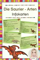 Vorschau - Merkblätter - Saurier - Arten - Steckbriefe - Deckblatt