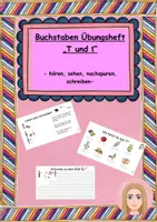 Vorschau - Unterrichtsreihen - Buchstaben Übungsheft T und t Anfangsunterricht - Deckblatt