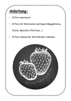 Vorschau - Arbeitsblätter - Zahlen nachlegen mit Muggelsteinen 0-9 (Ziffernerarbeitung) - Seite 1