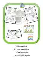 Vorschau - Arbeitsblätter - Ferienbüchlein Sommer - Ferien - Deckblatt