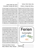 Vorschau - Arbeitsblätter - Ferienbüchlein Sommer - Ferien - Seite 1