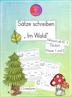 Vorschau - Arbeitsblätter - 🌳 Purzelsätze Sätze schreiben Klasse 1/2 "Im Wald" - Seite 1