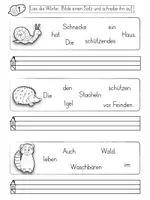 Vorschau - Arbeitsblätter - 🌳 Purzelsätze Sätze schreiben Klasse 1/2 "Im Wald" - Seite 2