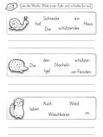 Vorschau - Arbeitsblätter - 🌳 Purzelsätze Sätze schreiben Klasse 1/2 "Im Wald" - Seite 3