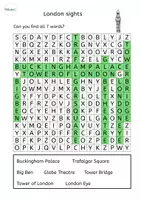 Vorschau - Arbeitsblätter - Suchsel Englisch London Sights - Seite 2