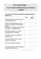 Vorschau - Stundenentwürfe - LÜGEN - Unterrichtseinheit - Deckblatt