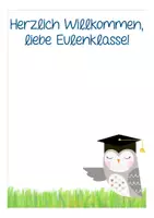 Vorschau - Mal- und Bastelvorlagen - Kostenlos! Schulanfang in der Eulenklasse - Seite 1