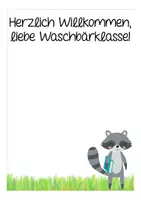 Vorschau - Mal- und Bastelvorlagen - Kostenlos - Schulanfang in der Waschbärklasse - Seite 3