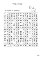 Vorschau - Arbeitsblätter - Wild animals Suchsel Englisch - Seite 3