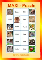 Vorschau - Spiele - MAXI-Puzzle Tiere kostenlos - Deckblatt