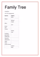 Vorschau - Arbeitsblätter - My family - family tree - Seite 1