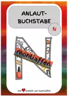 Vorschau - Arbeitsblätter - Anlautbuchstabe "N" für Buchstabenweg / Buchstabe der Woche - Deckblatt