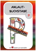 Vorschau - Arbeitsblätter - Anlautbuchstabe "P" für Buchstabenweg / Buchstabe der Woche - Deckblatt