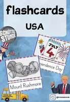 Vorschau - Bildkarten - Flashcards - "USA" - Deckblatt