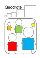 Vorschau - Arbeitsblätter - Formen: Kreis, Rechteck, Dreieck, Quadrat - Männchen - Seite 2