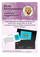 Vorschau - Arbeitsblätter - Transformator Aufbau & Funktion am Beispiel Handy aufladen - Deckblatt