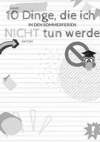 Vorschau - Arbeitsblätter - Schuljahresende Sketchnotes Rückblick & Ferien Ausblick - Seite 2