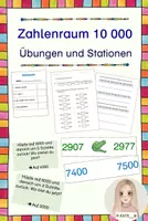 Vorschau - Arbeitsblätter - Zahlenraum 10000 - Übungen und Stationen - Deckblatt