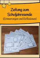 Vorschau - Arbeitsblätter - Zeitung zum Schuljahresende (Erinnerungen und Reflexionen) - Deckblatt