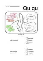 Vorschau - Arbeitsblätter - Arbeitsblätter zu Qu qu + Quartettspiel - Seite 1