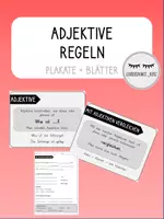 Vorschau - Arbeitsblätter - Merkplakate und Merk-Arbeitsblätter Adjektive - Deckblatt
