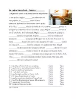Vorschau - Arbeitsblätter - Spanisch: Viaje a Nueva York Hoja de Ejercicios (Pretérito) - Deckblatt