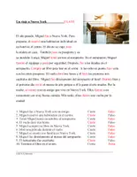 Vorschau - Arbeitsblätter - Spanisch: Viaje a Nueva York Hoja de Ejercicios (Pretérito) - Seite 1