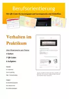 Vorschau - Arbeitsblätter - Berufsorientierung - Verhalten im Praktikum + 3 Lernsituationen - Deckblatt
