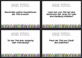 Vorschau - Stationenlernen - Gedichtanalyse Aufgabenkarten (kooperativ, editierbar) - Seite 1