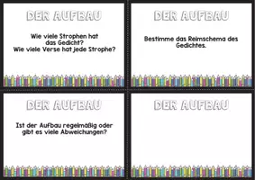 Vorschau - Stationenlernen - Gedichtanalyse Aufgabenkarten (kooperativ, editierbar) - Seite 2