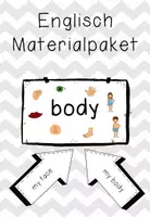 Vorschau - Arbeitsblätter - Englisch-Paket "my body" - Lernwörter, Maldiktat, versch. Rätsel (4-fach differenziert), Plural - Deckblatt