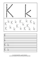 Vorschau - Unterrichtsreihen - Arbeitsblätter K, k Grundschrift Wochenplan Buchstabeneinführung - Seite 3